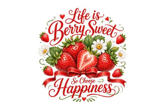 Berry Sweet Happiness PNG Design