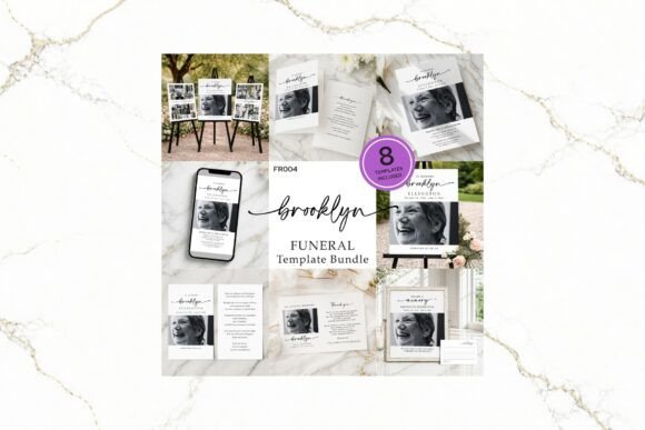 Creating a Cohesive Memorial Experience with the Modern Funeral Template Bundle Canva FR004