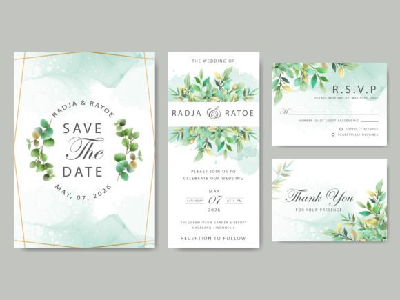 Greenery Eucalyptus Wedding Invitations