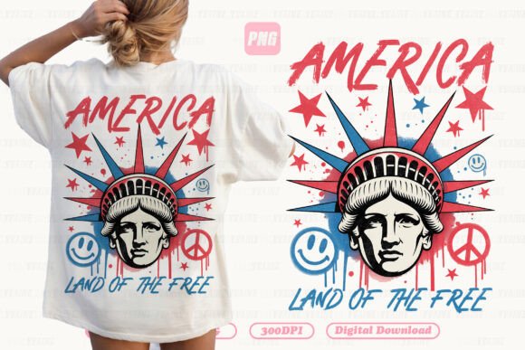 Land of the Free Liberty: 4th of July PNG Design
