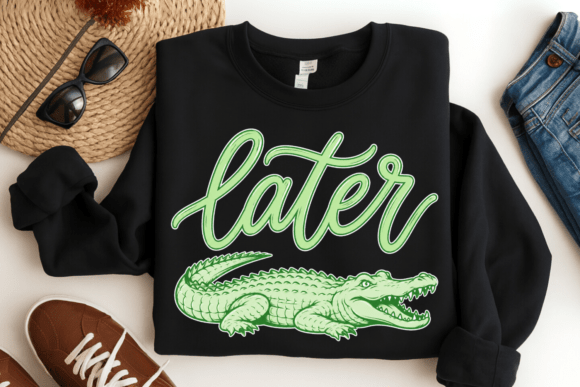 Later Gator PNG: Trendy Animal Quote Tee Design