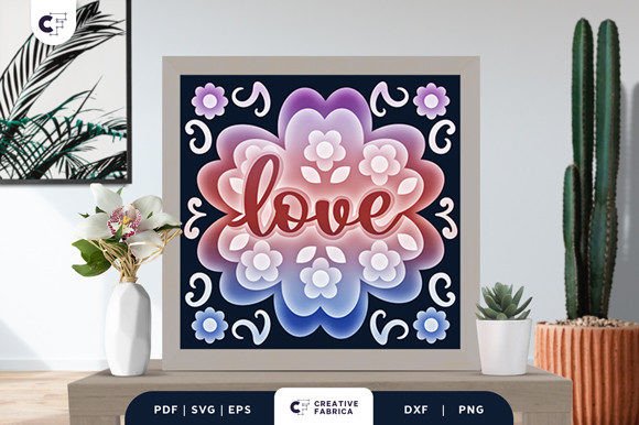 Love 3D Layered Paper Cut SVG