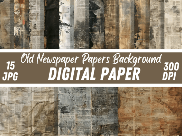 Old Newspaper Vintage Retro Junk Journal