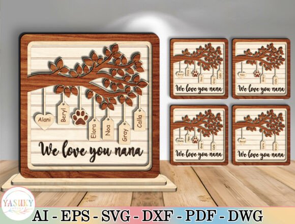 Personalized Family Glowforge XTool Svg