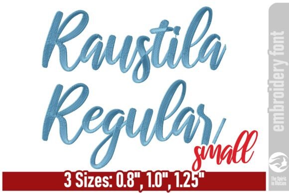 Raustila Embroidery Font - Small
